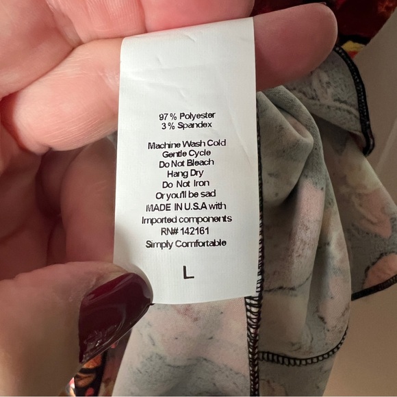 LuLaRoe CiCi Floral Dress NWT Size Large - Picture 6 of 6